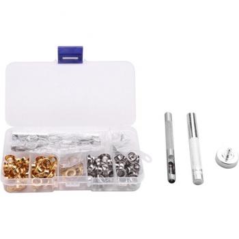 Grommets pakket 1/4 inch, 100 stuks + 3-pc toolkit (2 kleuren)