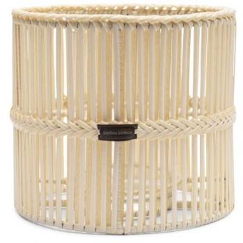 Riviera Maison Große Laterne Bartolome Outdoor – Geflochtene Rundlaterne in Beige für den Garten