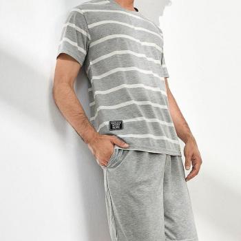 Männer Pyjama Set mit kurzen Ärmeln