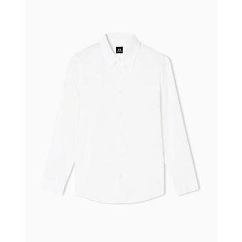 Armani Exchange Camicia Bianco Classico con Monogramma