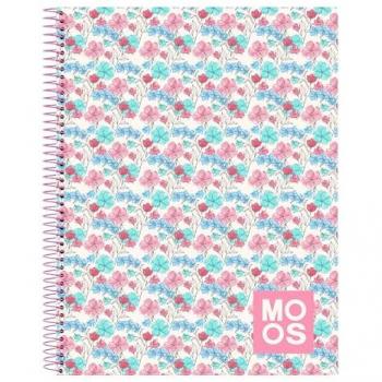 Moos-Libreta Moos Flores Multicolor A4 120 Hojas