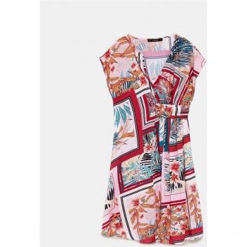JuneLove Summer A-Line Dress with Bohemian Print