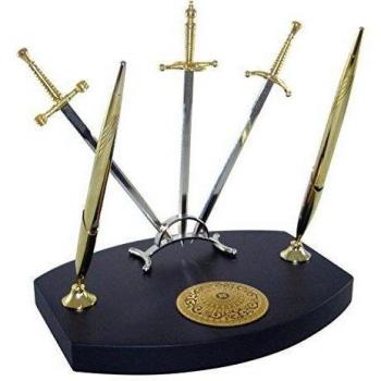 Credan Escribanía Noble: Peana de Nogal y Latón