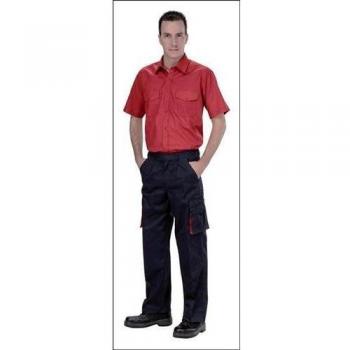 Pantalón Multibolsillo Bicolor Gris Rojo Talla 52