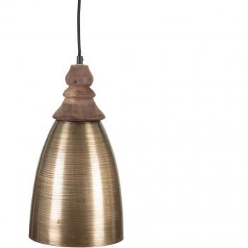 Lampada pendente 22 x 22 x 42 cm Oro Ferro 60 W