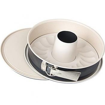 Zenker Springform Ø28cm CREME NOIR, Backform rund Flach-&Rohrboden Auslaufschutz