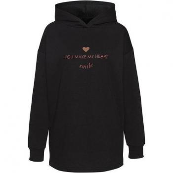LASCANA Damen Hoodie mit Motiv, gemütlicher Kapuzenpullover