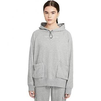 Cappotto sportivo Nike per donne Swoosh in tonalità grigia con cappuccio