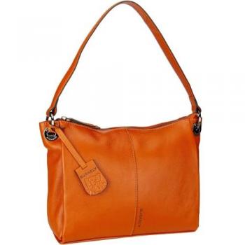 Burkely Orange Unifarbene Schultertasche für Damen und Herren