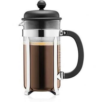 BODUM Cafeteria 8 Cup French Press Coffee Maker, Black, 1.0 l, 8 Cup, Black
