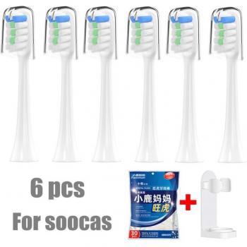 6er Pack Ersatz-Zahnbürstenköpfe für Xiaomi Soocas X3/X3U Mijia T300 und Oclean X/ZI/EIN
