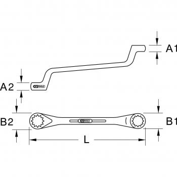 Clé poly‑coude CHROMEplus 14/15 mm