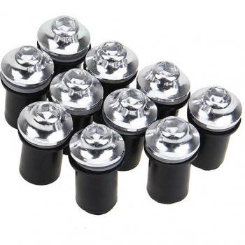 POSSBAY 10-Piece M5 5mm Motorcycle Windscreen Bolt Nut Screw Kit