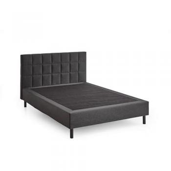 Boxbett Nikola von ATLANTIC Home Collection, grau (anthrazit), Massivholzfüße, wahlweise mit oder ohne Matratze