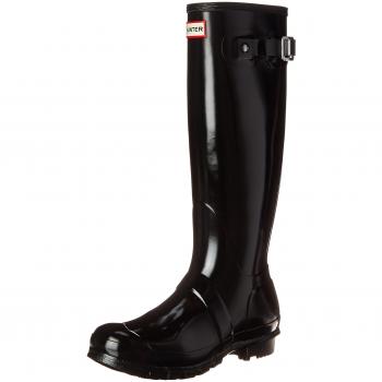 Hunter Original Tall Gloss, Damen Gummistiefel, Schwarz, Größe 40/41