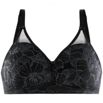 Felina Soft-BH Vision Bloom ohne Bügel Schwarz C 100 Damen