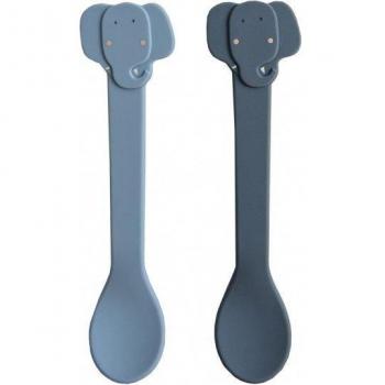 Lot de 2 cuillères en silicone éléphant