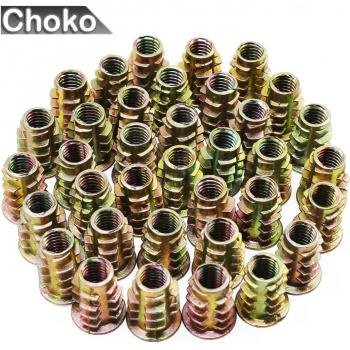 50PCS M6 Hex Socket Insert Nuts for Wood Furniture
