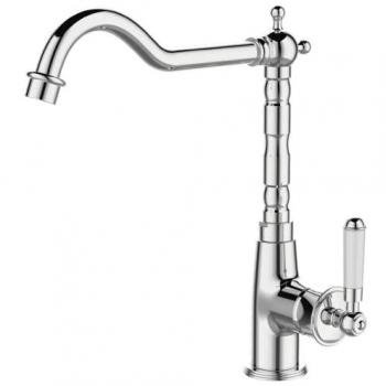Rubinetto monoforo Leeds retro cromo per lavello