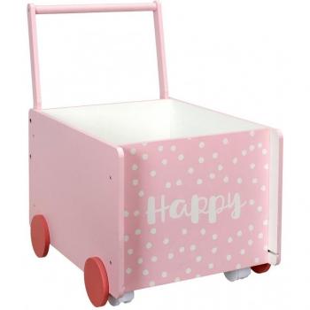 Carrello di Stoccaggio Rosa per Bambini