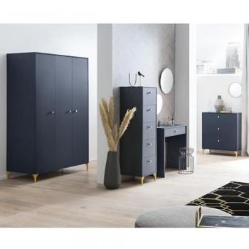 Lomadox Schlafzimmer Set ALBENGA-80 in Blau