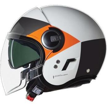 Nolan N21 Visor 06 Onirico Jethelm Schwarz Weiss Orange