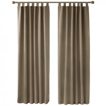 Deconovo Hitzeschutz Vorhang 290x140 cm Taupe 2er Set