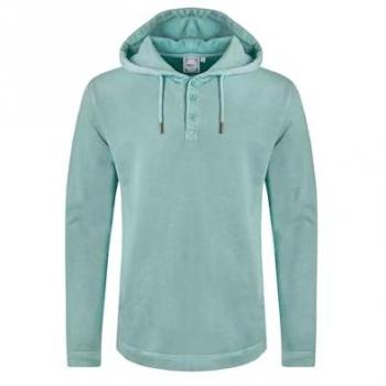 Weird Fish Woodside Mens Sun‑washed Loopback Hoodie – Midnight Navy