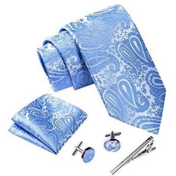 Massi Morino ® Set de corbata con clip y gemelos