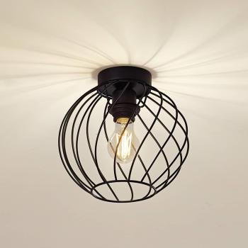 Lindby Danika Dimmable Ceiling Light, Ø 25 cm, Black Metal