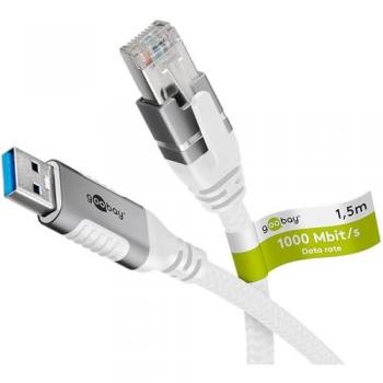 Goobay Ethernet USB‑A 3.0 1,5 m – Adaptateur RJ45