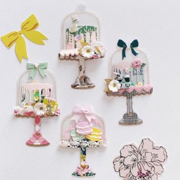 Plantillas de troquel de metal para soporte de pastel cloche dulce