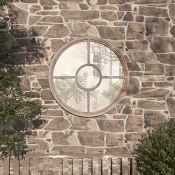 Outdoor Garden Mirror in Sand Finish