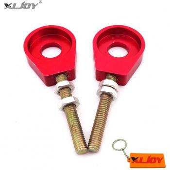 XLJOY 12mm Red Chain Adjuster Tensioner for CRF50 XR50 KLX TTR 50-150cc