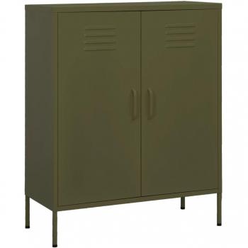 Armoire de rangement Vert olive 80x35x101,5 cm Acier Vidaxl