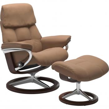 Stressless® Relaxsessel Ruby, Set mit Hocker, Eiche/Wenge, Größe S