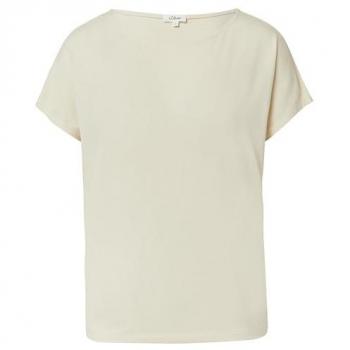 S.Oliver Maglia a Maniche Corti Bianco Lana