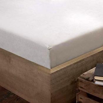 Coton Brossé Silencieux Nuit, Drap-Housse Gris Super King