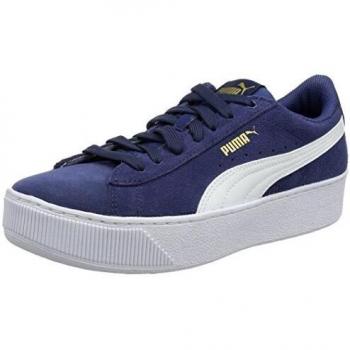 Puma Vikky Platform Jr, Sneakers, Bleu (Sargasso Sea White), 36 EU