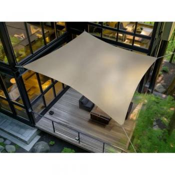 Voile de Protection Rectangulaire Rivage Grège – 4×3 m – Luxe Jardiline