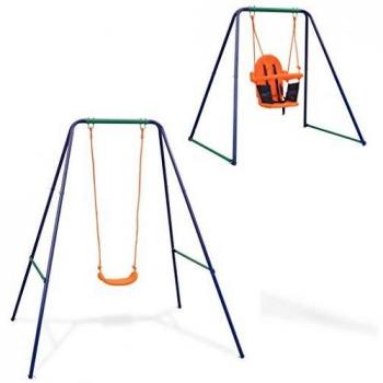 VidaXL Dual Function Baby and Toddler Swing Orange