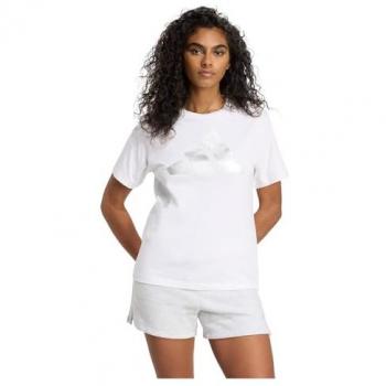 Adidas T-shirt Holiday Metallic Graphic JM4427 Bianco Regular Fit