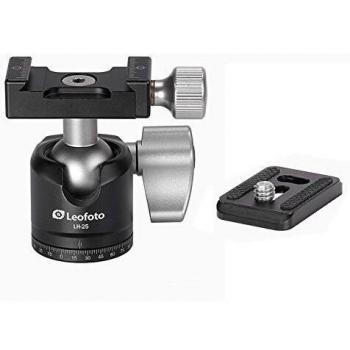 Leofoto Kugelkopp für Stative mit Sphärenverstellung LH-25 und Wechselplatte PU-25