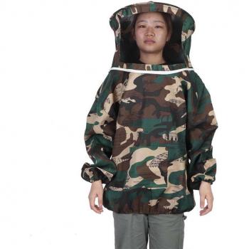 Beekeeping Protective Jacket with Removable Veil