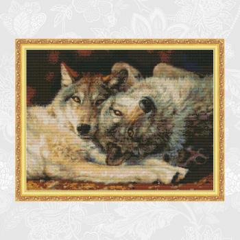 Estilo Lobo: Kit de Punto de Cruz y Accesorios