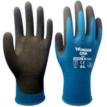 Gants de travail pour femmes, 6 paires, Nylon Spandex bleu, haute flexibilité
