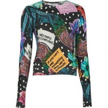 Desigual SPICE Women's Multicolour Linen Sweater