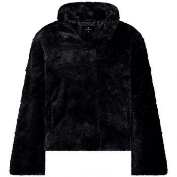 Monari Schwarz Felljacke für Damen Größe 46