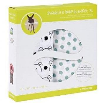 Mini Baby‑Puckdecke für Spucken & Wickeln – 2x120 cm, Lässiges Muslin‑Baumwolltuch