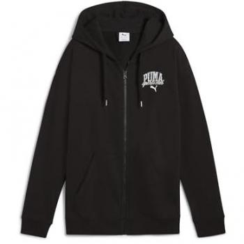 Puma Felpa Donna Zip Intera Relaxed Nero